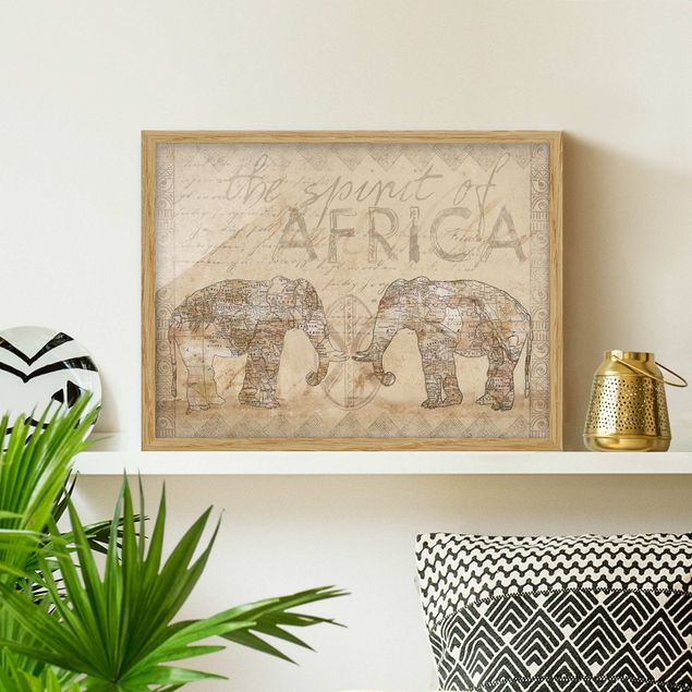 Kitchen Vintage Collage - Spirit Of Africa