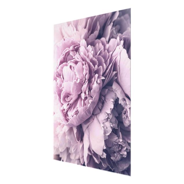 Flower print Purple Peony Blossoms
