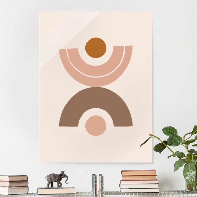 Prints Line Art Pastel Abstract Shapes