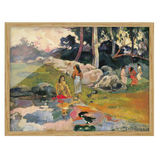 Landscape canvas prints Paul Gauguin - Women At The Banks Of River