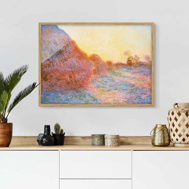 Paintings of impressionism Claude Monet - Haystack In Sunlight