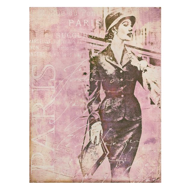 Canvas prints art print Vintage Collage - Parisienne