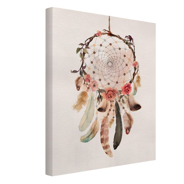 Feather prints Dream Catcher With Beads