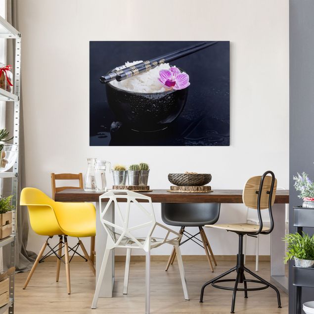 Orchid canvas Rice Bowl With Orchid