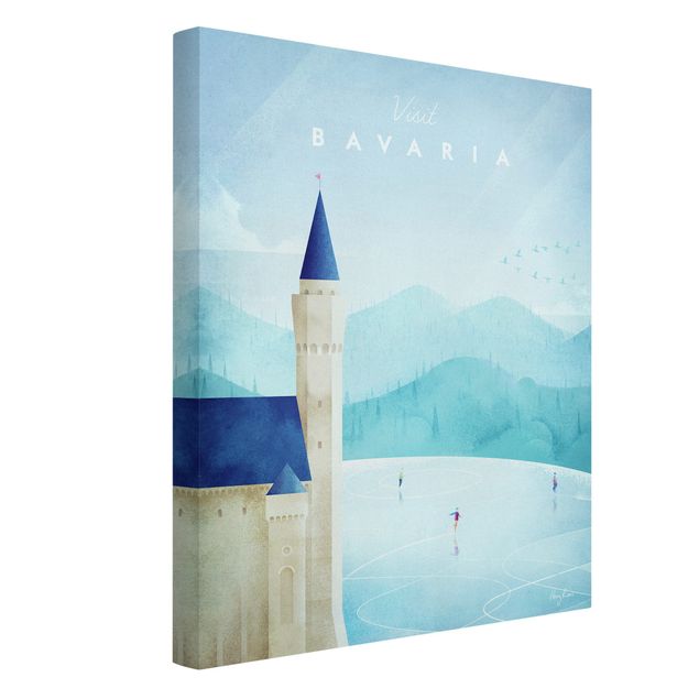 Canvas prints art print Travel Poster - Bavaria