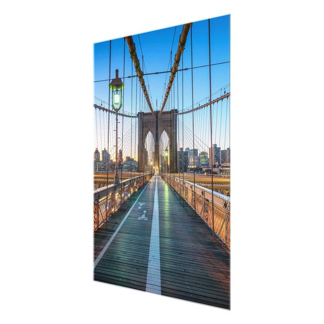 Skyline prints Dawn On The Brooklyn Bridge