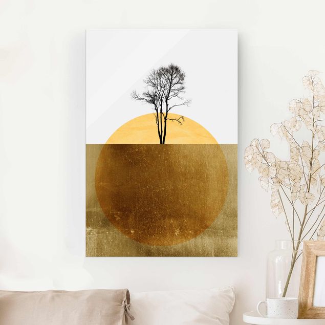 Kitchen Golden Sun With Tree