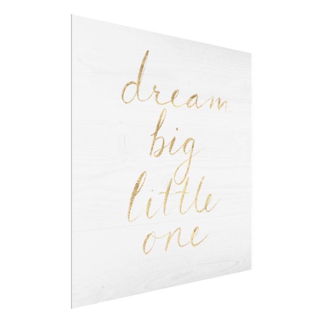 Quote wall art Wooden Wall White - Dream Big