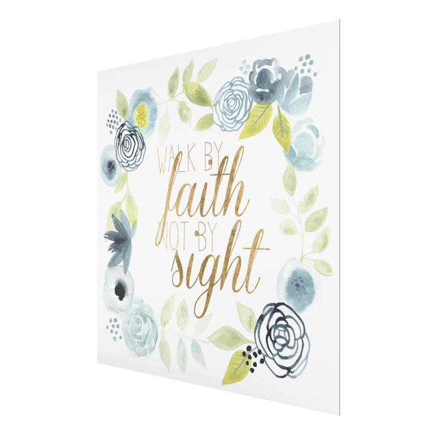 Magnettafel Glas Garland With Saying - Faith