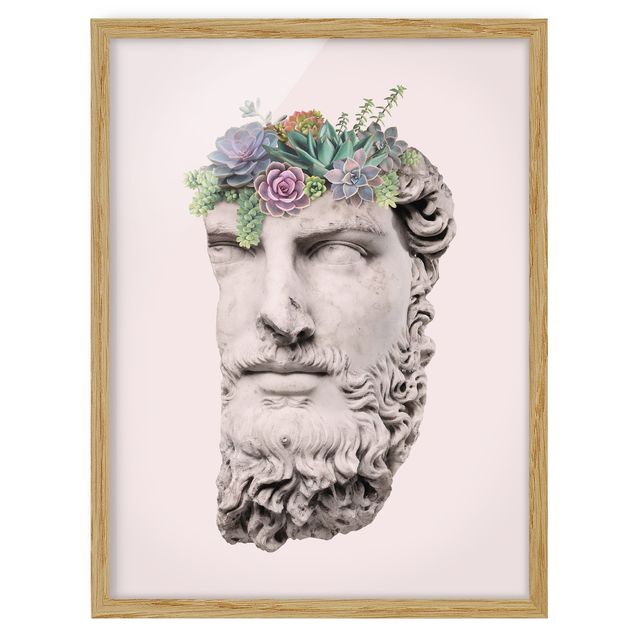 Floral picture Head With Succulents