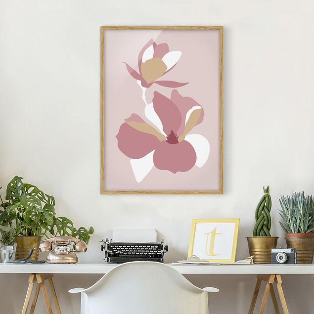 Art styles Line Art Flowers Pastel Pink