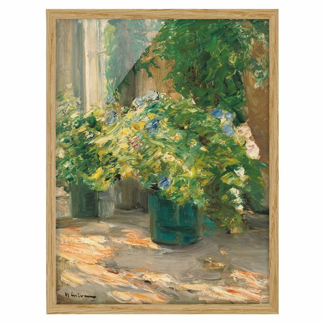 Canvas art Max Liebermann - Flower Pots In Front Of The House