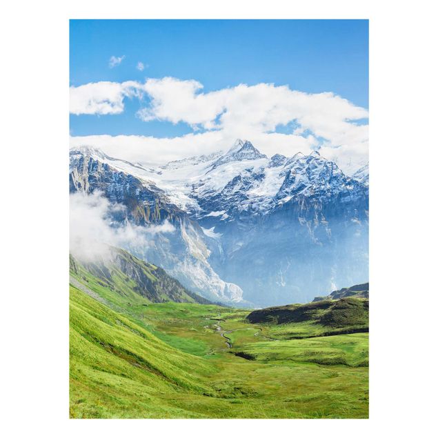 Mountain wall art Swiss Alpine Panorama