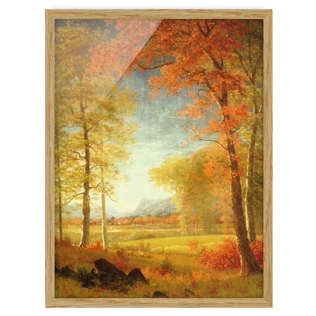 New York skyline print Albert Bierstadt - Autumn In Oneida County, New York