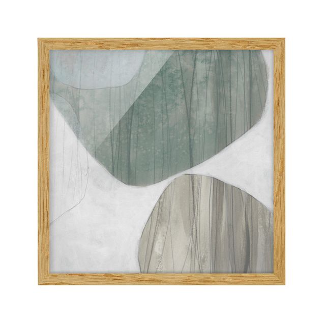 Framed abstract wall art Jade ll