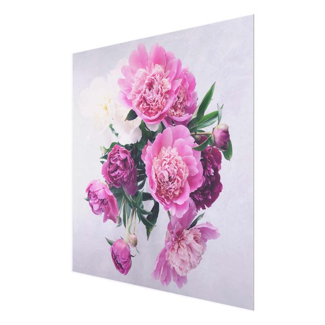 Floral picture Peonies Shabby Pink White