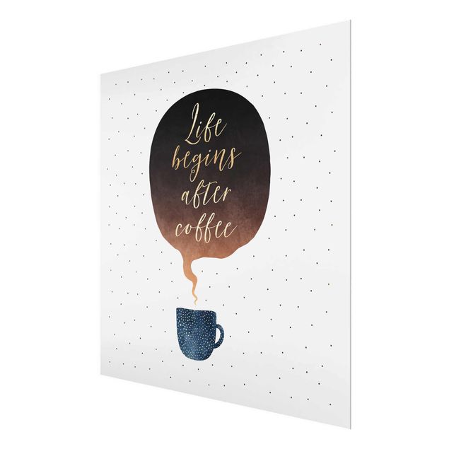 Elisabeth Fredriksson poster Life Begins After Coffee Dots