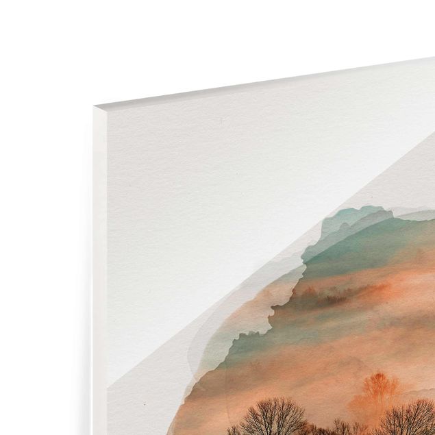 Prints modern WaterColours - Mist At Sunrise