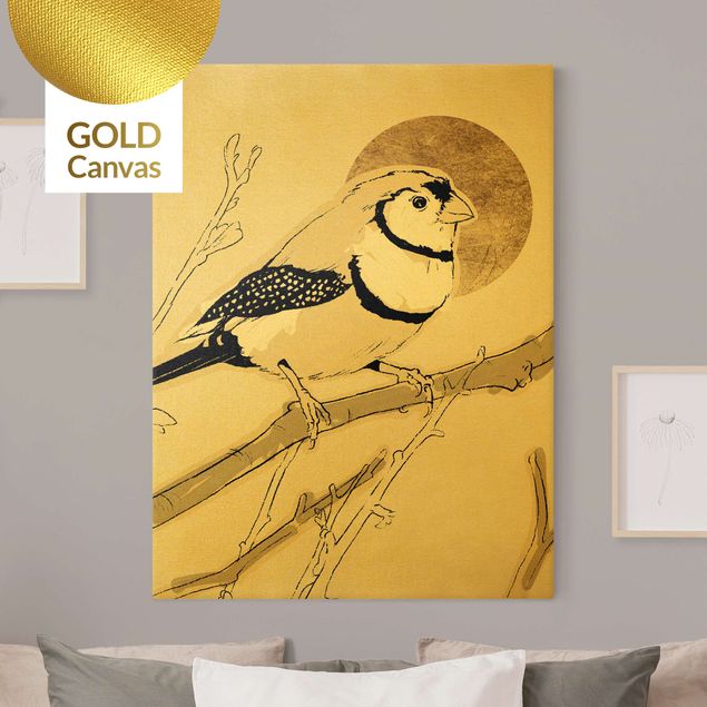 Vintage posters Golden Sun Behind Bird III
