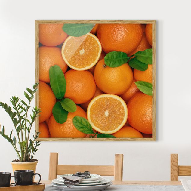Contemporary art prints Juicy oranges