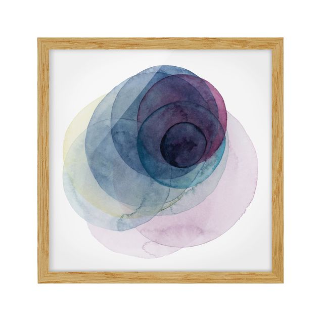 Abstract framed art Big Bang - Purple