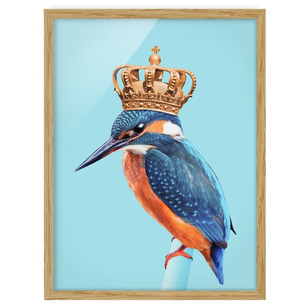 Modern art prints Kingfisher With Crown