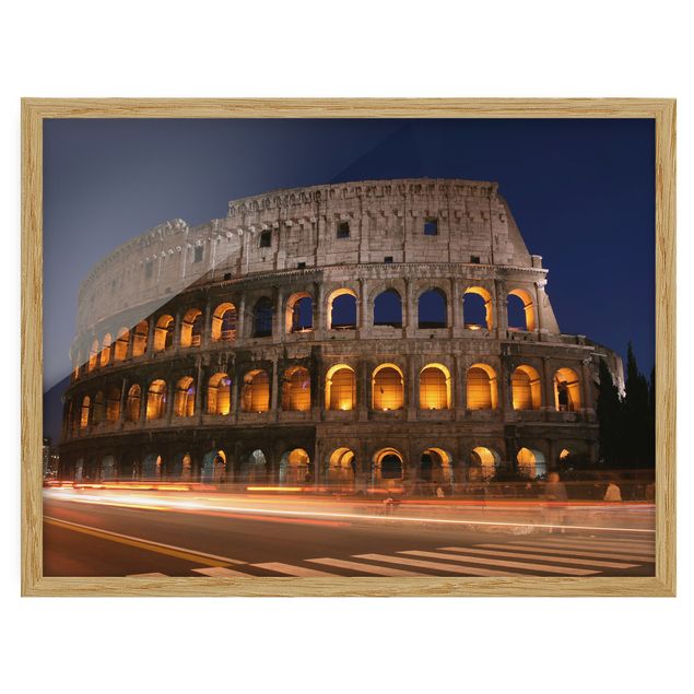Skyline wall art Colosseum in Rome at night