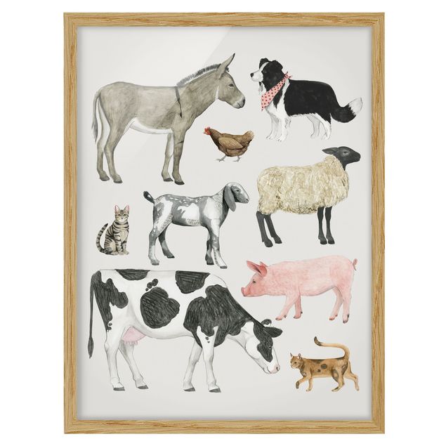 Family canvas art Farm Animal Family II