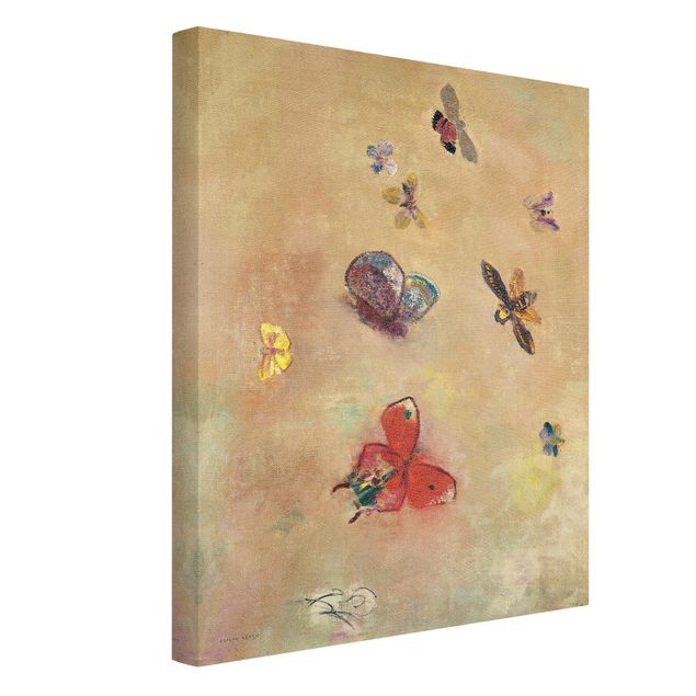 Butterfly canvas wall art Odilon Redon - Colourful Butterflies