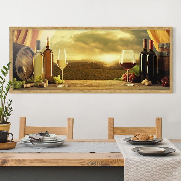 Landscape canvas prints Wine With A View