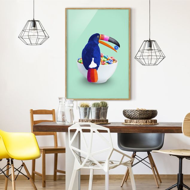 Art prints Breakfast With Toucan