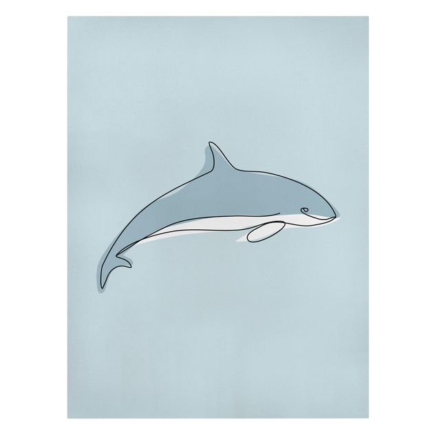 Animal canvas Dolphin Line Art
