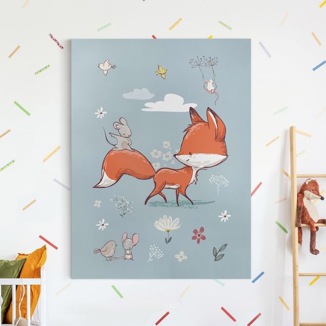 Nursery decoration Fox And Mouse On The Move