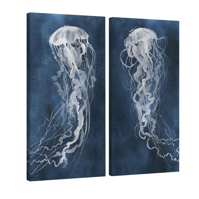 Animal canvas Jellyfish Dance Set I