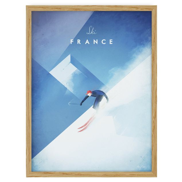 Art prints Travel Poster - Ski In France