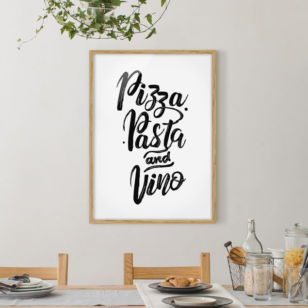 Quote wall art Pizza Pasta And Vino