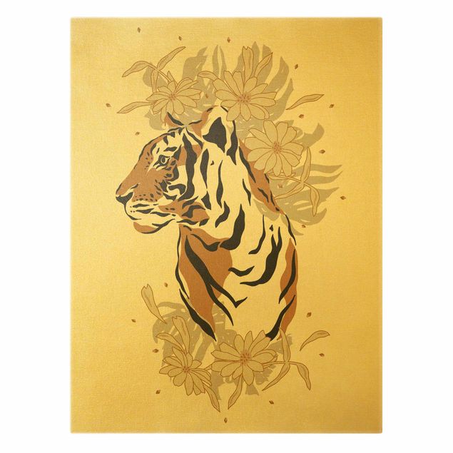 Canvas prints Safari Animals - Portrait Tiger