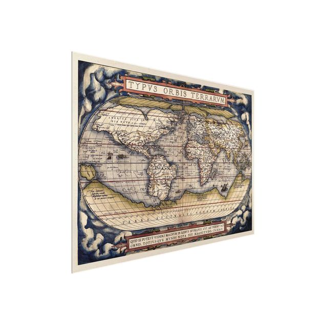 Framed world map Historic World Map Typus Orbis Terrarum