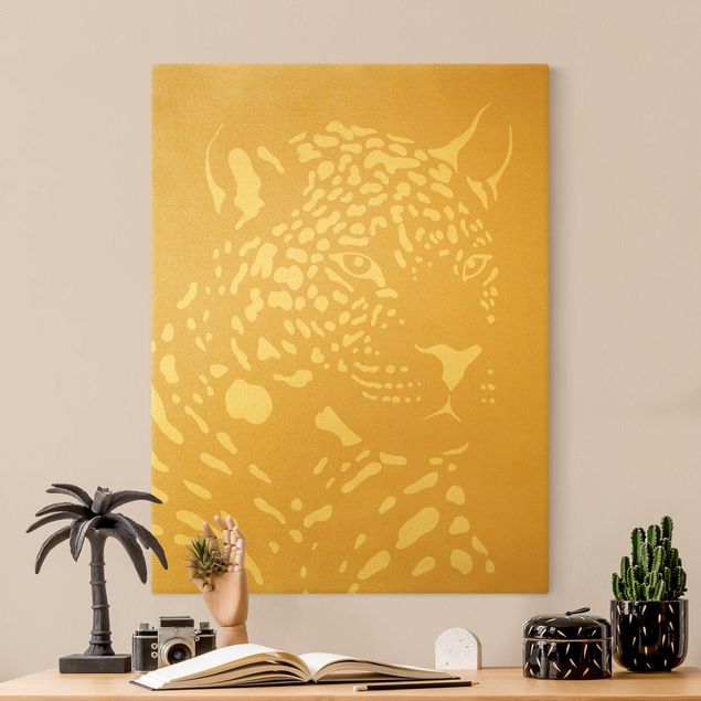 Prints Safari Animals - Portrait Leopard Beige