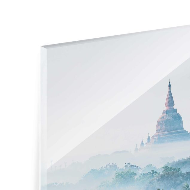 Prints modern Morning Fog Over The Jungle Of Bagan