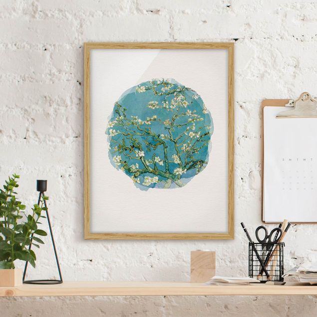 Pointillism artists WaterColours - Vincent Van Gogh - Almond Blossom