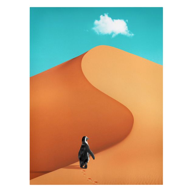 Art posters Desert With Penguin