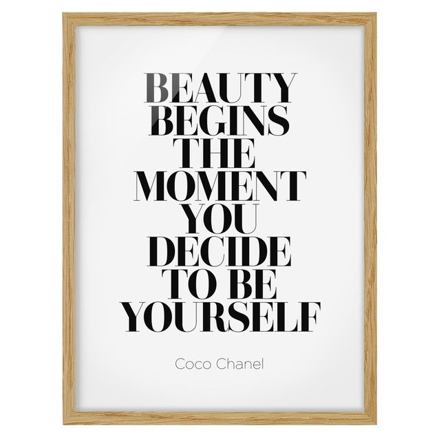 Contemporary art prints Be Yourself Coco Chanel