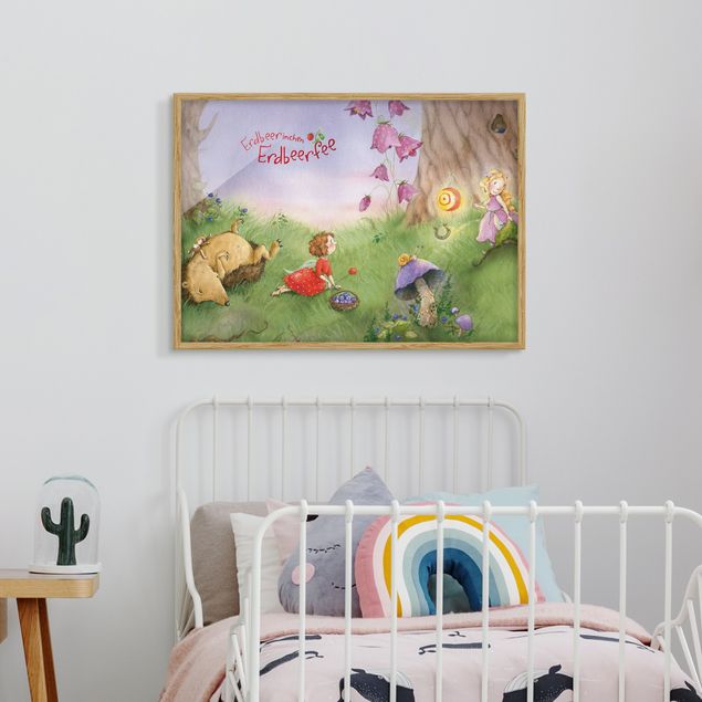 Prints modern Little strawberry strawberry fairy- In The Forest