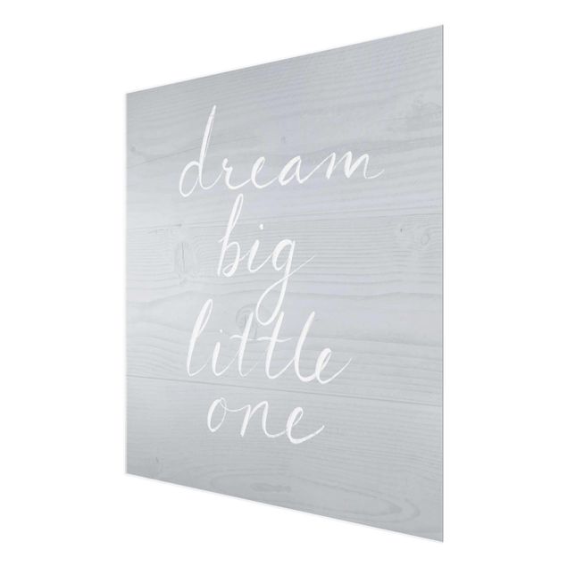 Prints Wooden Wall Gray - Dream Big