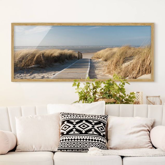 Framed beach prints Baltic Sea Beach