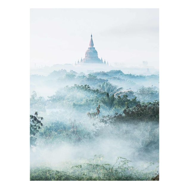 Asian prints Morning Fog Over The Jungle Of Bagan