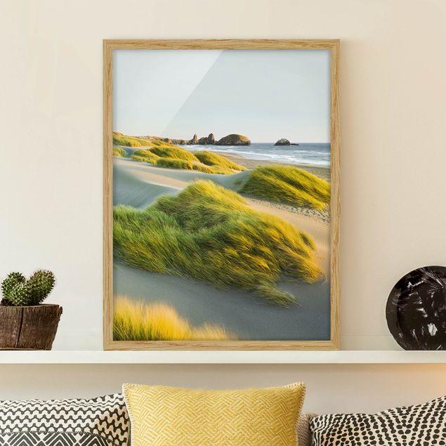 Framed beach prints Dunes And Grasses At The Sea