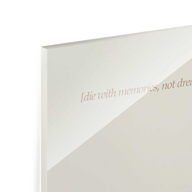 Glass prints sayings & quotes Poetic Landscapes - Memories