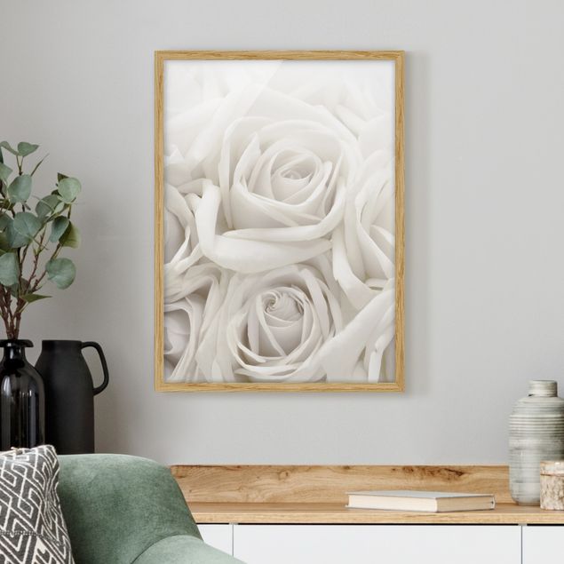Floral canvas White Roses